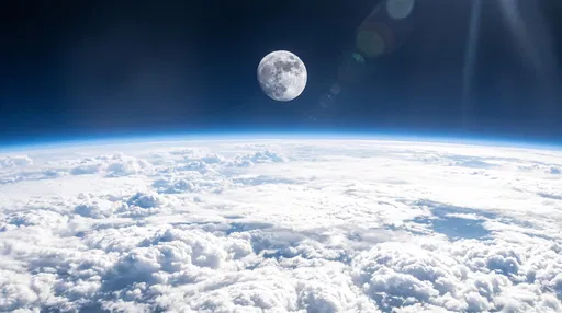 Full Moon Above Stratospheric Cloud Tops