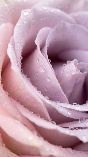Pastel Rose Petals With Water Droplets