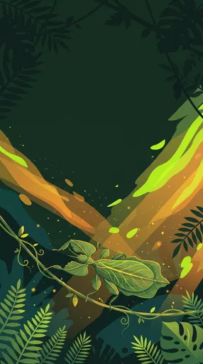 Vector Illustration of Leaf Insect in Jungle