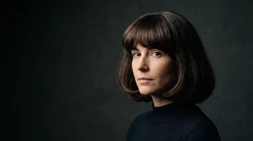 Studio Portrait of Woman with Bob Haircut