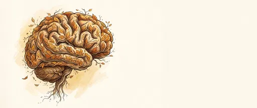 Autumn Tree Branches Brain Illustration