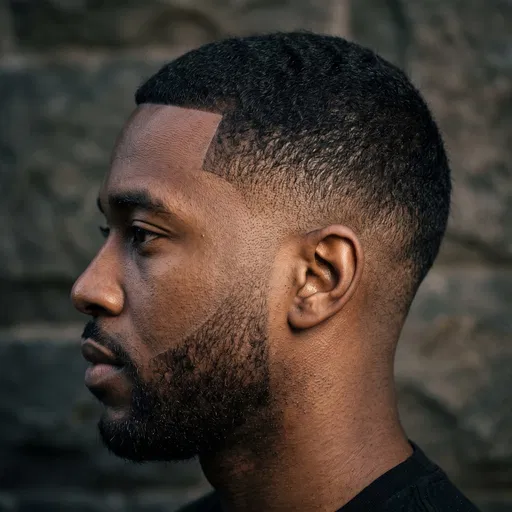 Side Profile of Man with Taper Fade