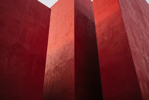 Towering Red Venetian Plaster Walls