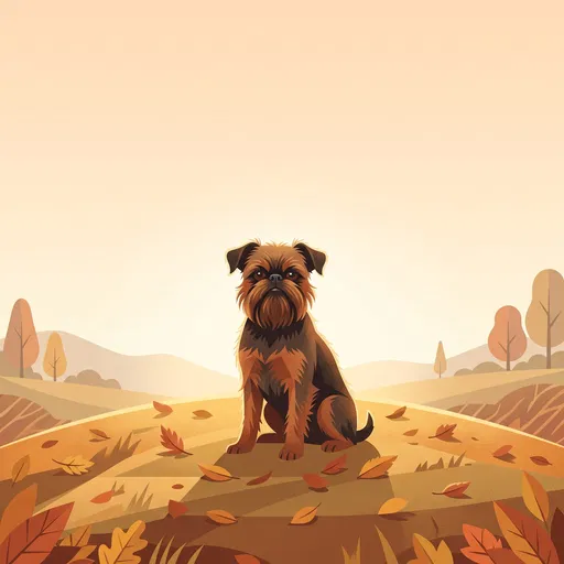 Belgian Griffon on Autumn Hill