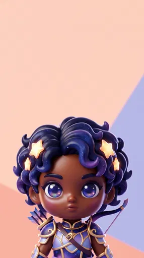 3D Chibi Celestial Archer Character