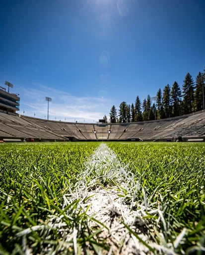 Low Angle Stadium Turf and Sky