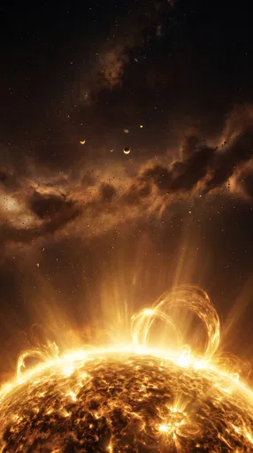 Glowing Solar Prominences and Distant Planets