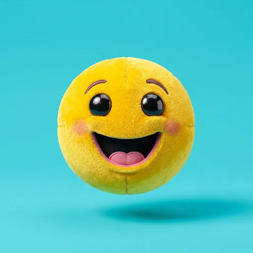 Yellow Plush Laughing Emoticon Icon