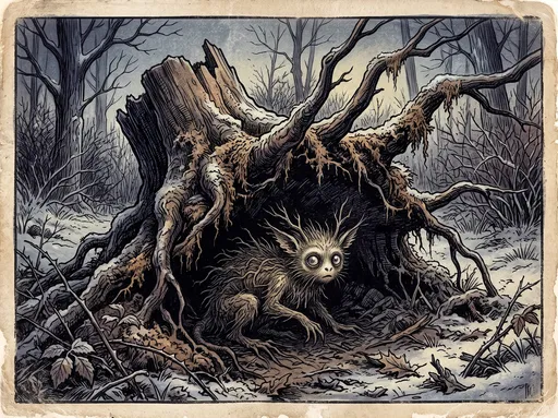 Folklore Print of Root Creature