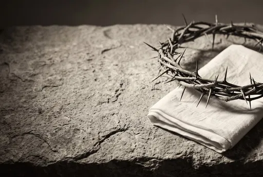 Crown of Thorns on Folded Linen