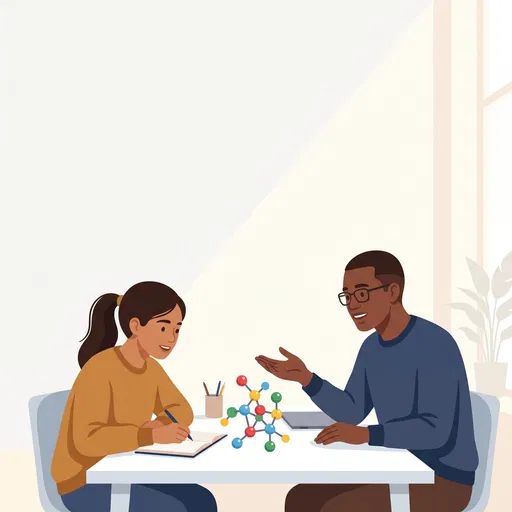 Tutor Explaining Molecular Model to Student