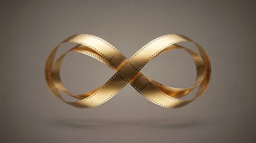 Golden Film Strip Infinity Loop