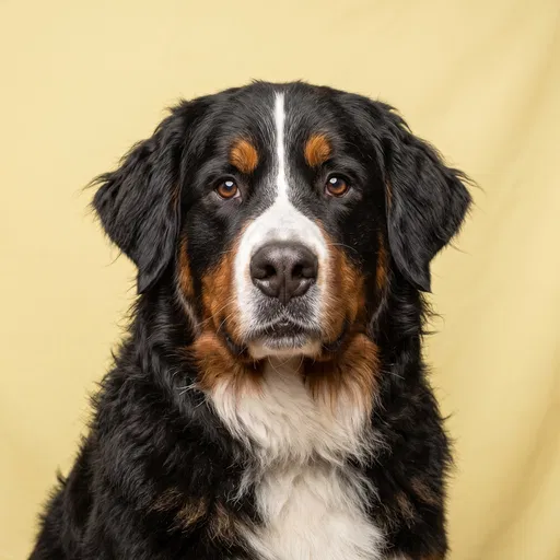 Bernese Mountain Dog Studio Portrait
