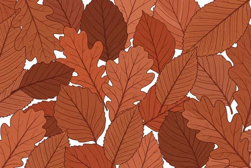 Overlapping Autumn Leaves Vector Pattern