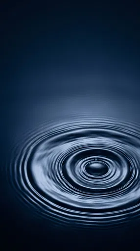 Midnight Blue Water Drop Ripples