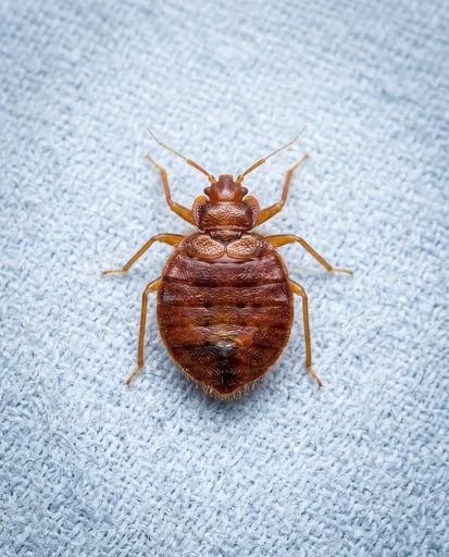 Macro Overhead View of Adult Bed Bug
