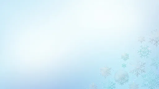 Minimal Blue Gradient Background with Geometric Snowflakes