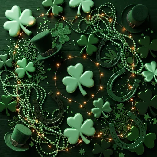 Green Saint Patrick's Day Flat Lay