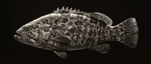 Warm Monochrome Grouper Profile Portrait