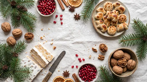 Spanish Christmas Sweets Flat Lay