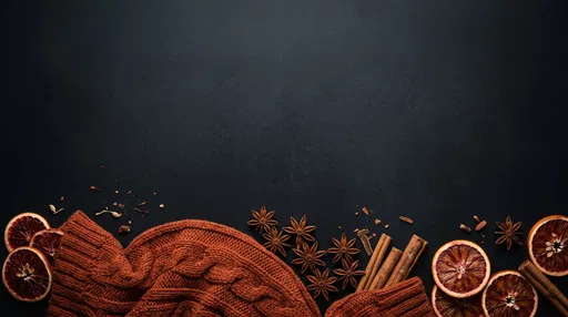 Autumn Spices and Knit Throw Flat Lay