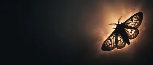 Backlit Moth Silhouette Banner