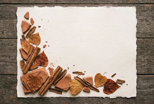 Rustic Terracotta and Autumn Leaf Border