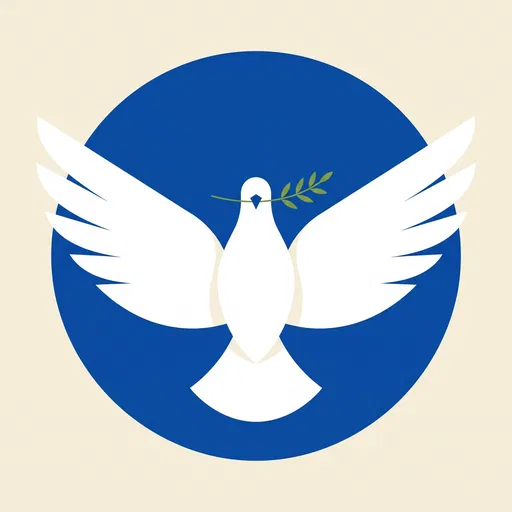Minimal White Peace Dove Illustration