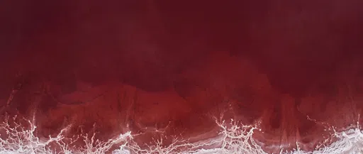 Crimson Salt Lake Aerial View