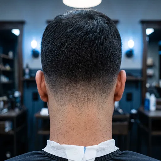 Rear View of Taper Fade Haircut