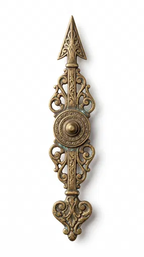 Ornate Vintage Brass Compass Arrow