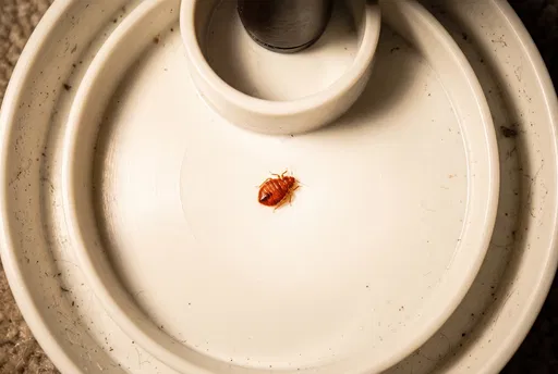 Bed Bug in Plastic Interceptor Trap
