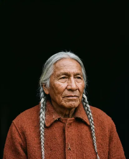 Portrait of Elderly Indigenous Man