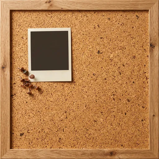 Oak Framed Cork Board With Blank Photo