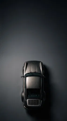 Top-Down View of Classic Sports Coupe