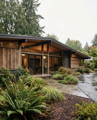 Mid-Century Modern Cedar Ranch House