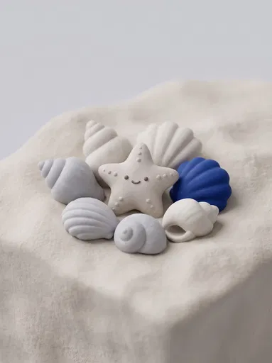 Smiling Starfish With Chunky Seashells