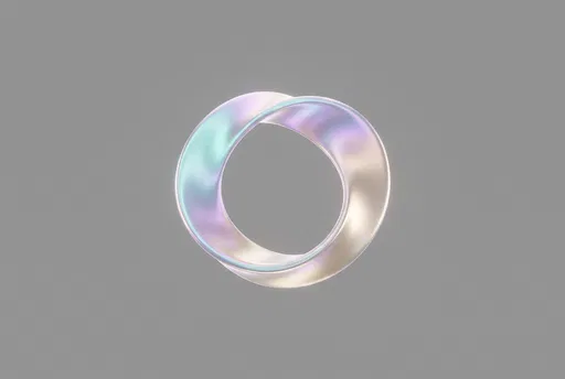 Iridescent Pearlescent Mobius Strip Loop