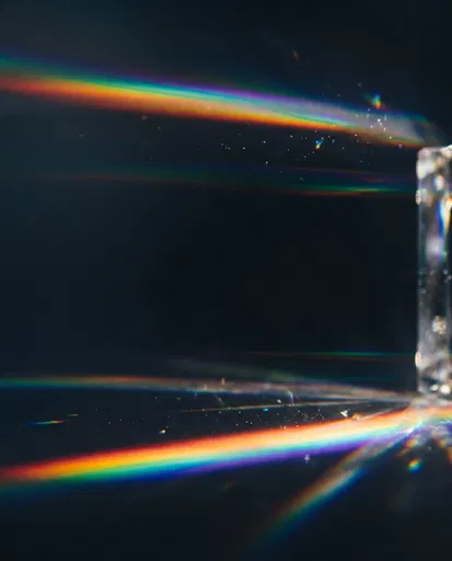 Crystal Prism Rainbow Light Refraction