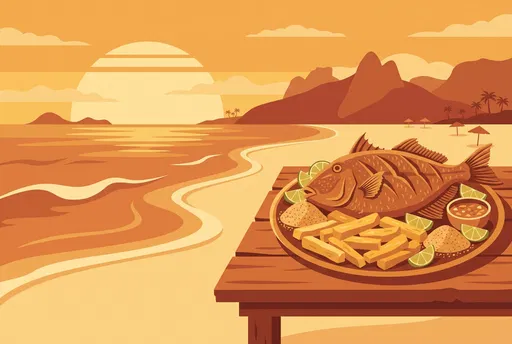 Fried Fish Platter on Sunset Beach