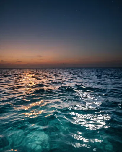 Twilight Ocean Waves with Dual Reflections