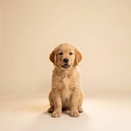 Golden Retriever Puppy Studio Portrait