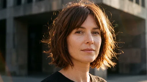 Woman With Chestnut Bob in Sunlight