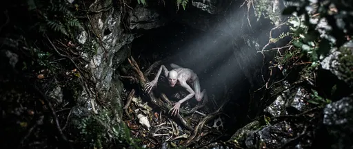 Pale Monster in Dark Forest Sinkhole