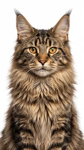 Maine Coon Cat Studio Portrait