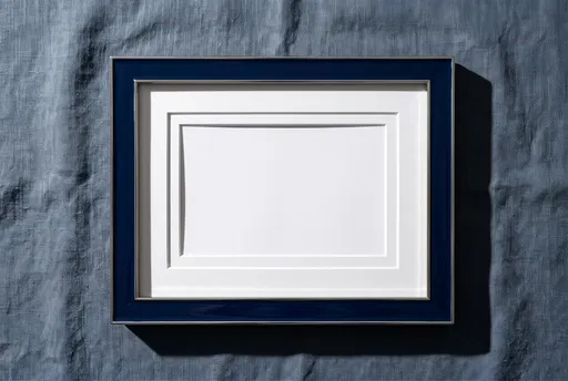 Navy Blue Picture Frame on Linen