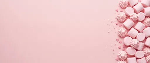 Pink Marshmallows and Meringues Background