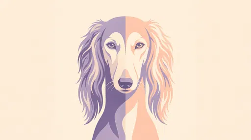 Pastel Graphic Illustration of Saluki Hound