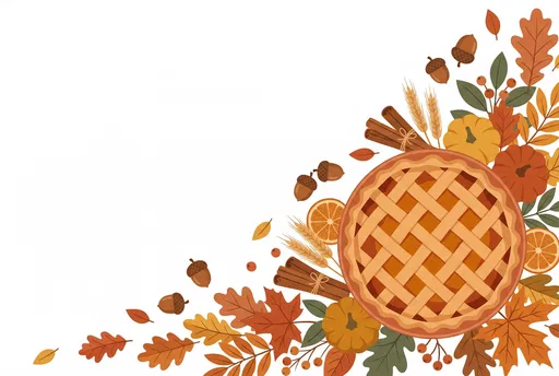 Autumn Pie Harvest Corner Illustration