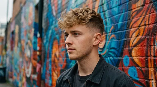 Young Man With High Fade Haircut